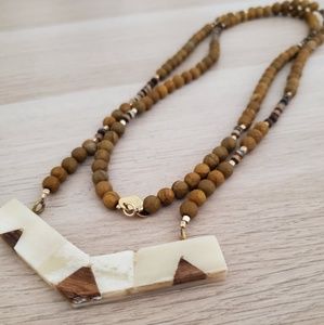 BOHO beaded Love Poppy Necklace